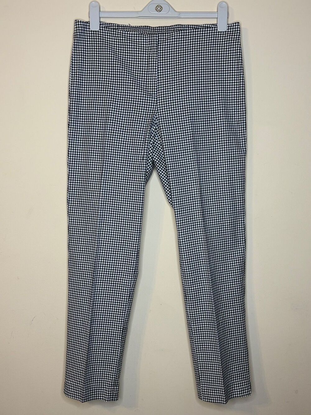 J. JILL WOMEN'S BLACK WHITE CHECKED PLAID PANTS SIZE 12 TALL